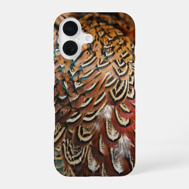 Coque iPhone 16 Plumes de faisan (Verso)