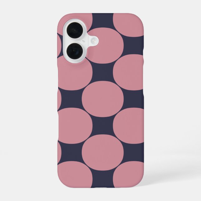 Coque iPhone 16 Pointe rose Design Moderne (Verso)