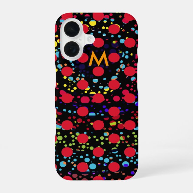 Coque iPhone 16 points colorés (Verso)