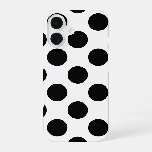 Coque iPhone 16 Points noirs (Verso)