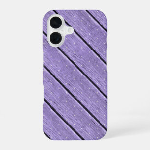 Coque iPhone 16 points polka sur bois violet