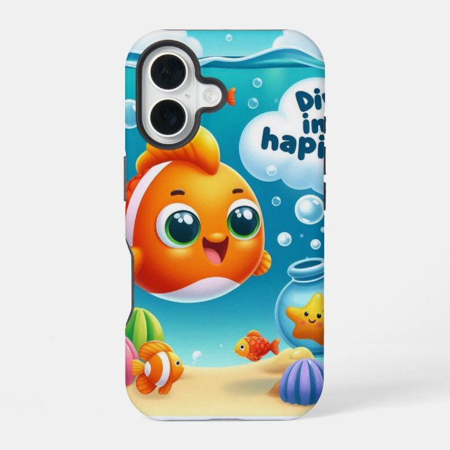Coque iPhone 16 Poisson rouge (Verso)