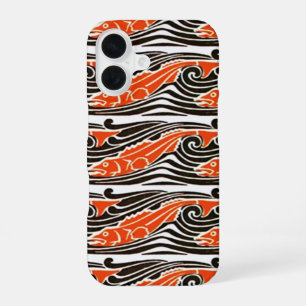 COQUE iPhone 16 POISSONS DANS LES VAGUES DE LA MER
