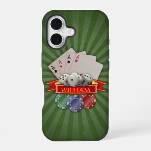 Coque iPhone 16 Poker Mania - Cartes, Dices, Chips