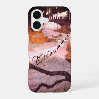 Coque iPhone 16 Pont sur un ruisseau gelé à Lillehammer, Norvège