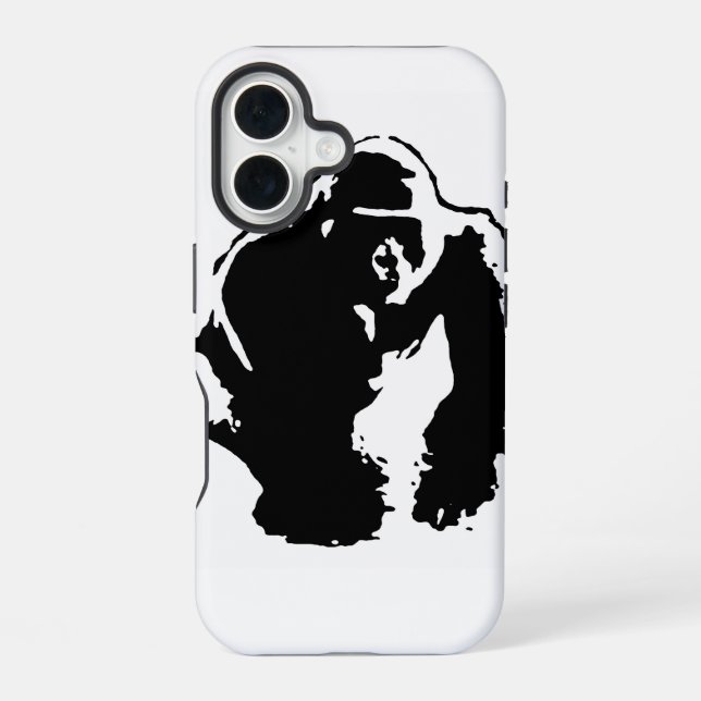Coque iPhone 16 Pop Art Gorille (Verso)