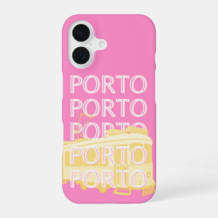 Coque iPhone 16 Porto Travel Art, Portugal, Rose