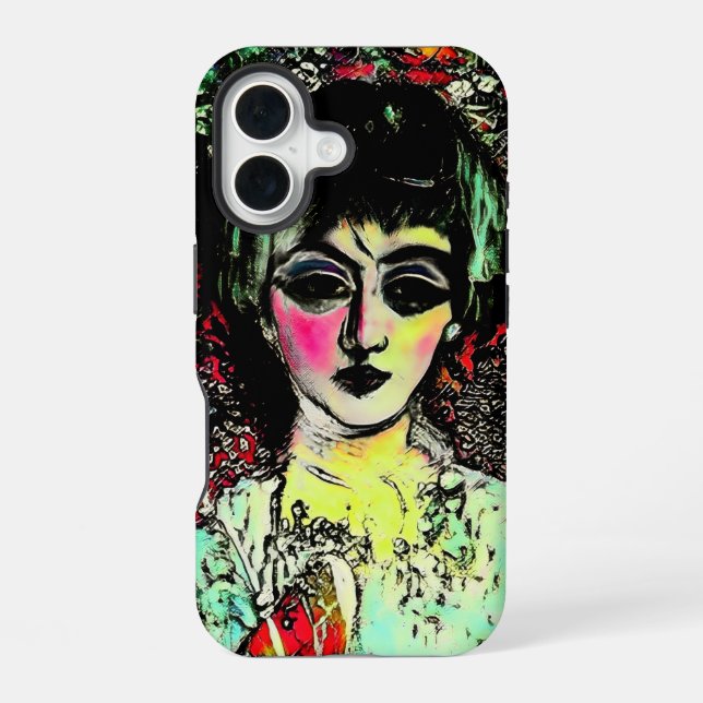 Coque iPhone 16 Portrait de Beauté Gothique  (Verso)