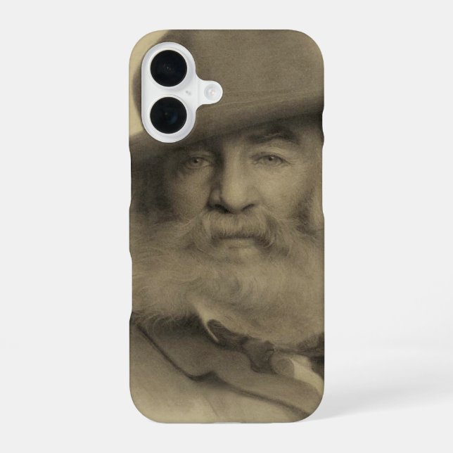 Coque iPhone 16 Portrait de Thomas Dewing de Walt Whitman (Verso)