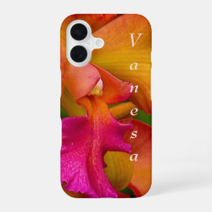 Coque iPhone 16 Portrait d'Orchidée Cattleya