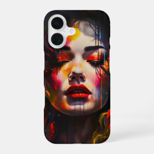 Coque iPhone 16 Portrait surréaliste audacieux