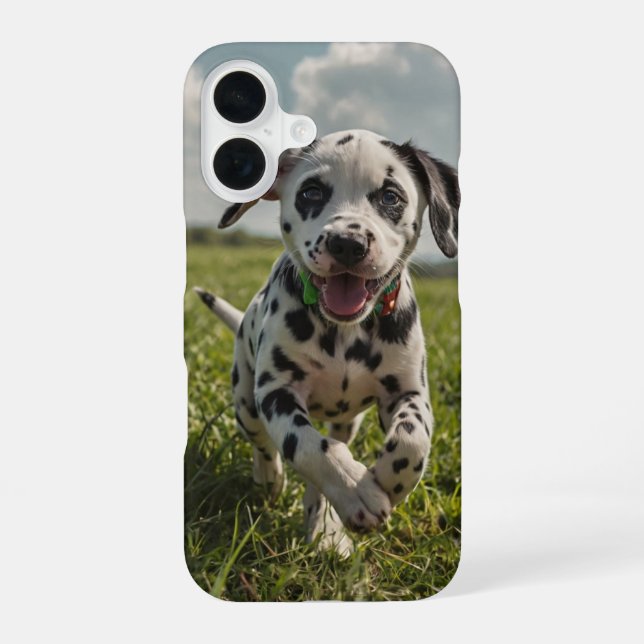 Coque iPhone 16 Poursuite des taches de dalmatien (Verso)