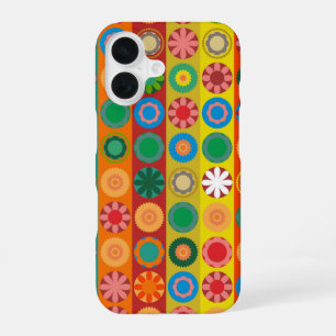 Coque iPhone 16 Pouvoir des fleurs en rangées