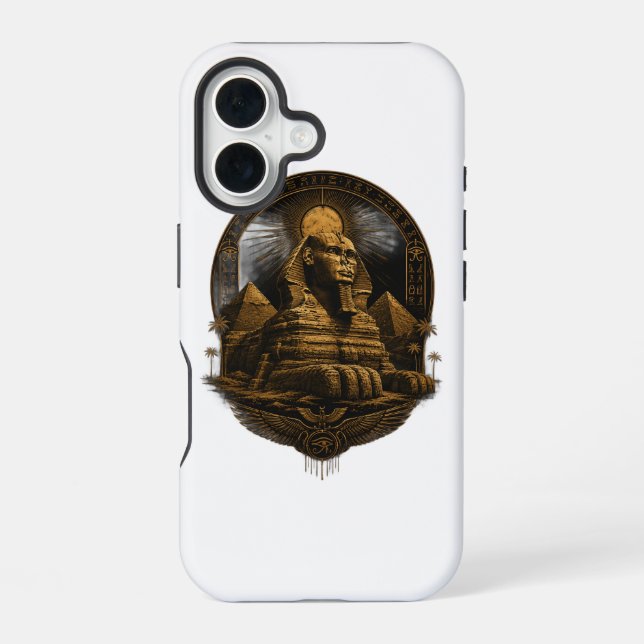 Coque iPhone 16 Pouvoir Tranquille | Grande Design Sphinx Egypte (Verso)