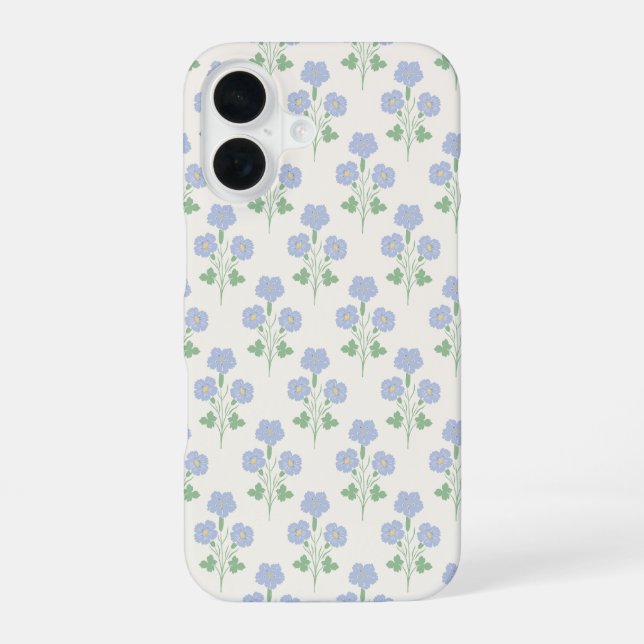 Coque iPhone 16 Prairie Pastel Fleur Douce Botanique (Verso)