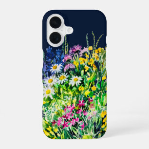 Coque iPhone 16 pré d'été, fleurs sauvages
