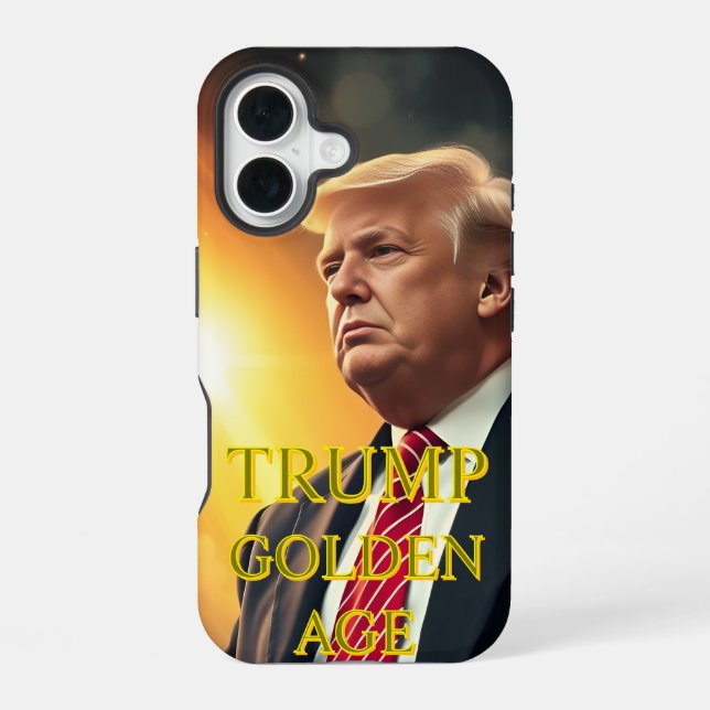 COQUE iPhone 16 PRÉSIDENT DONALD TRUMP ÂGE D'OR (Verso)