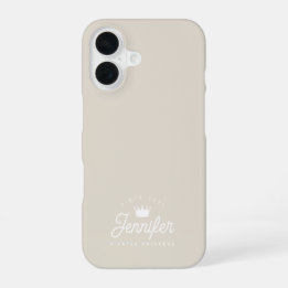 Coque iPhone 16 Princesse Pilates Beige Tendance Chic