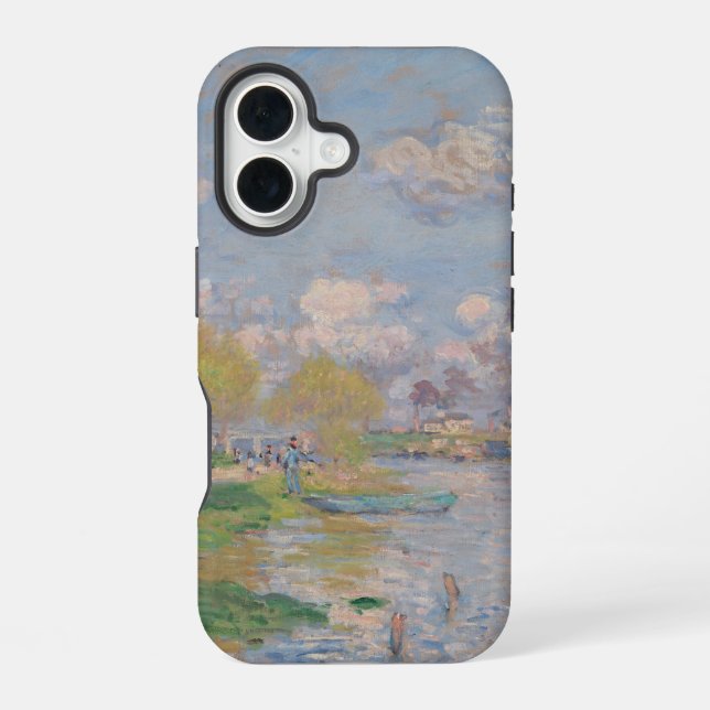 Coque iPhone 16 Printemps sur la Seine par Monet Impressionniste (Verso)