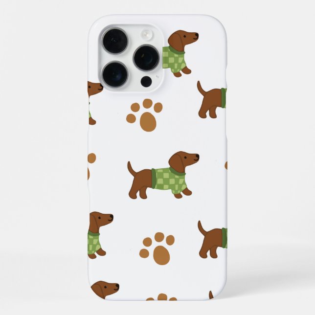 Coque iPhone 16 pro max adorable teckel (Verso)