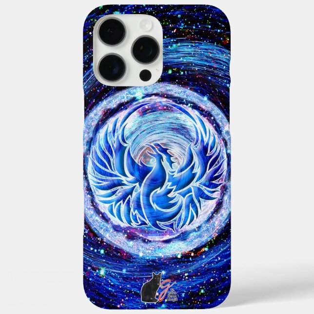 Coque iPhone 16 Pro Max Blue Phoenix Coque-Mate iPhone Pro Coque Max (Verso)