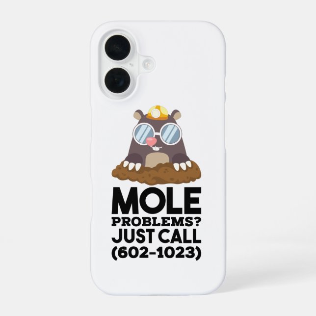 Coque iPhone 16 Problèmes de chimie - Mole (Verso)