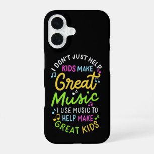 Coque iPhone 16 Professeur de musique - Aidez les enfants à faire 