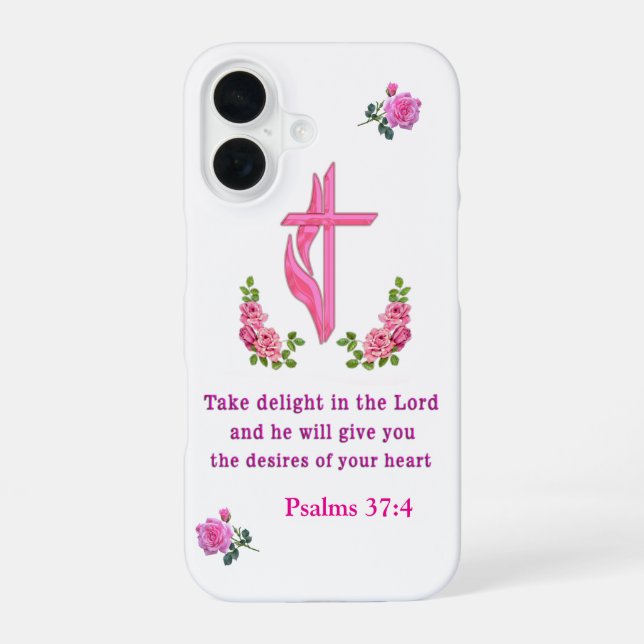 Coque iPhone 16 Psaumes 37:4  (Verso)