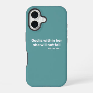 Coque iPhone 16 Psaumes 46:5 Dieu est en elle verset biblique