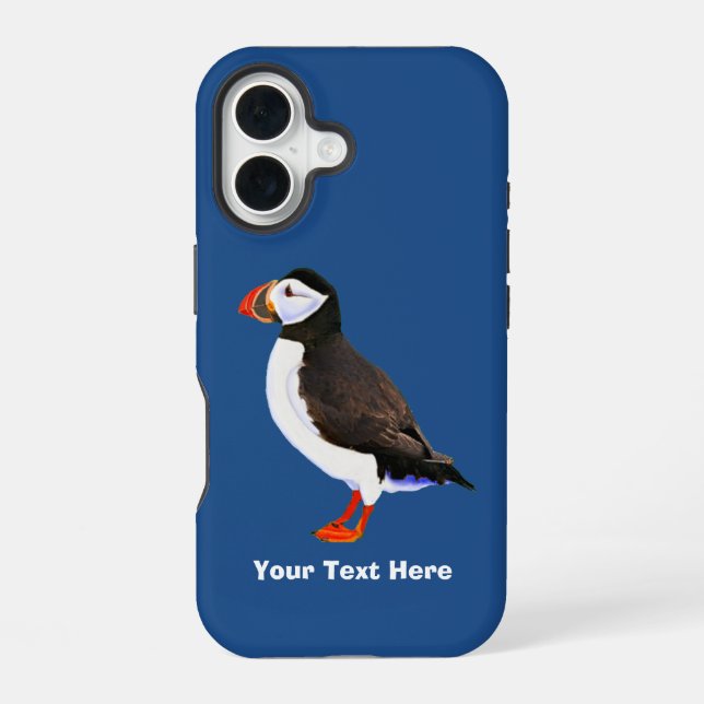 Coque iPhone 16 Puffin de l'Atlantique (Verso)