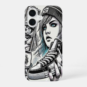 Coque iPhone 16 Punk Girl stylish