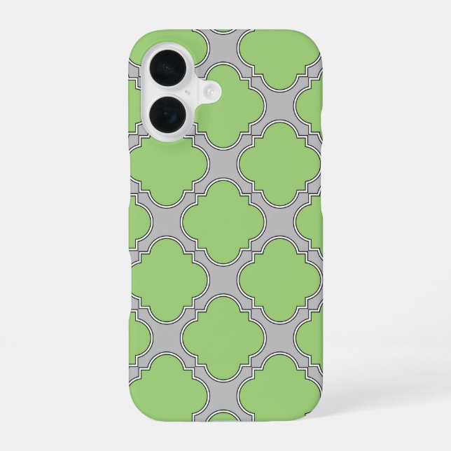 Coque iPhone 16 Quatrefeuille vert (Verso)