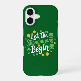Coque iPhone 16 Que les frasques commencent Drôle de Saint-Patrick