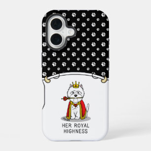 Coque iPhone 16 Queen Westie Dog West Highland White Terrier