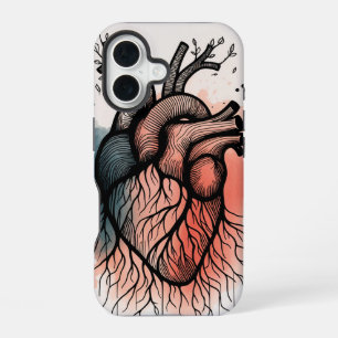 Coque iPhone 16 Racines de l'âme : Minimaliste du coeur et de l'ar