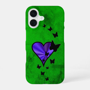 Coque iPhone 16 Rainbow heart and Butterfly