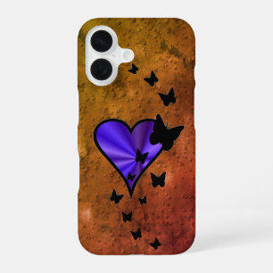 Coque iPhone 16 Rainbow heart and Butterfly