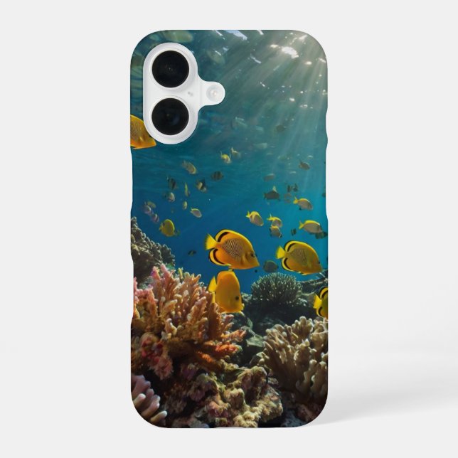 Coque iPhone 16 Rainbow Reef Fish (Verso)