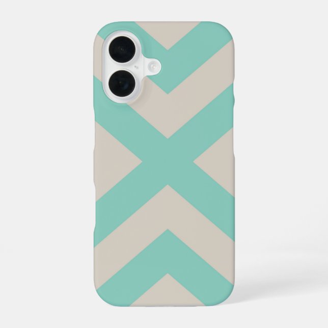 Coque iPhone 16 Rayure Chevron Moderne (Verso)