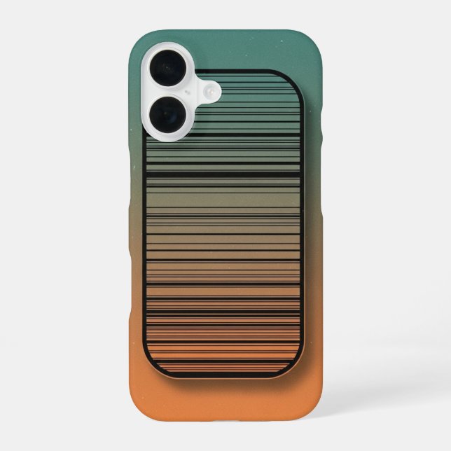 Coque iPhone 16 Rayures de panneau arrondi (Verso)