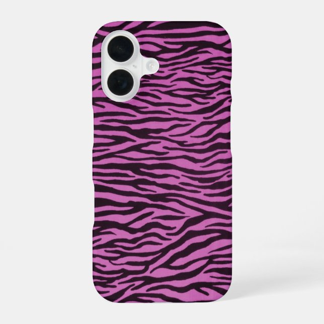 Coque iPhone 16 Rayures de zèbre (Verso)