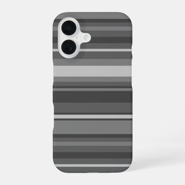 Coque iPhone 16 Rayures grises (Verso)