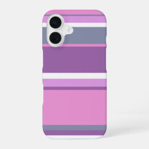 Coque iPhone 16 Rayures lilas