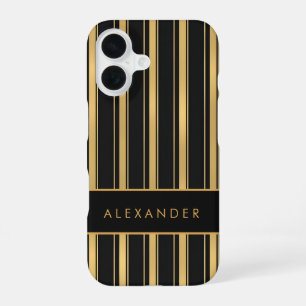 Coque iPhone 16 Rayures Verticales Rétro Élégantes