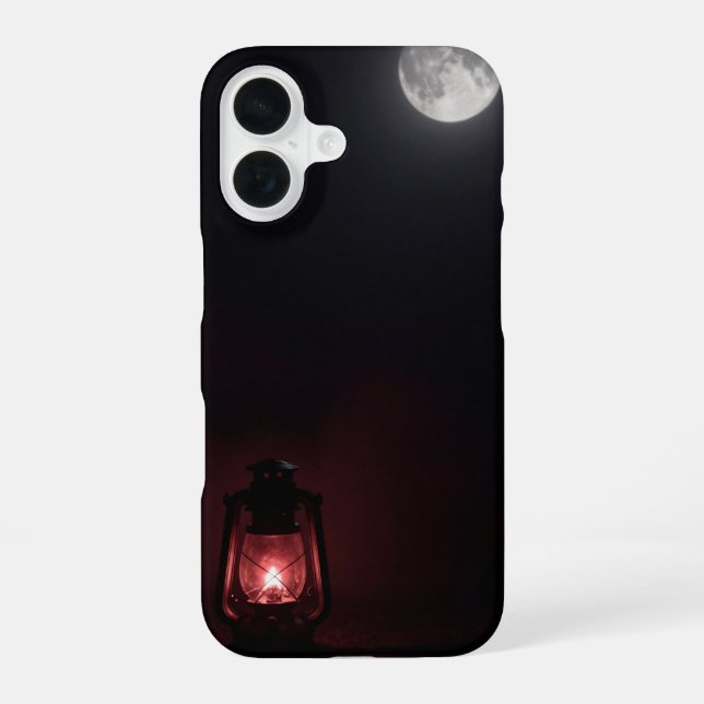 Coque iPhone 16 Red Lantern in the Dark Gothic Case (Verso)