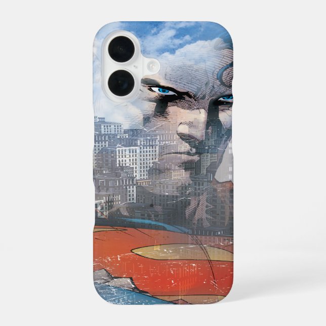 Coque iPhone 16 Regard de Superman (Verso)
