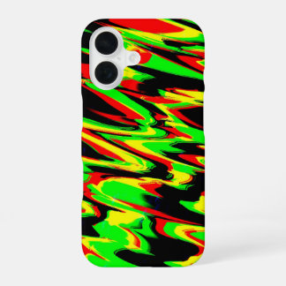 Coque iPhone 16 Reggae Rasta Rastafarian Vert Rouge Noir