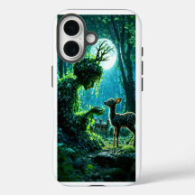 Reine dryade de la forêt enchantée la nuit art