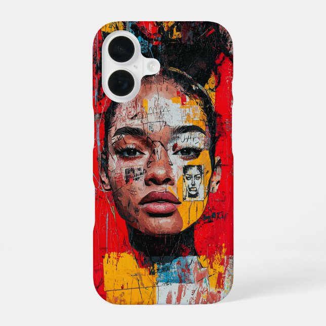 Coque iPhone 16 Reine du graffiti (Verso)
