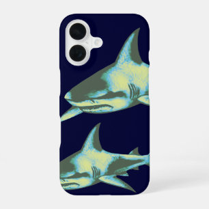 Coque iPhone 16 Requin poissons, animaux sauvages